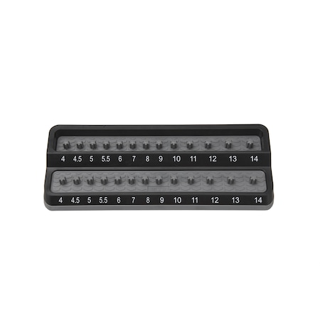 Mechanics Time Savers 1/4 In. Metric Peg Socket Holder Gray PSH25M-GRY